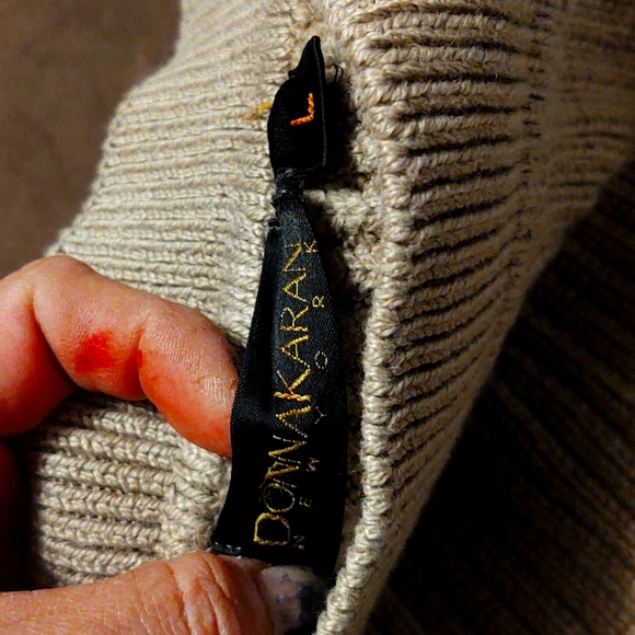 Tan Donna Karan  rib knit cropped  sweateDojnsr - Picture 3 of 5